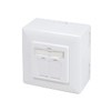 LogiLink Cat.6A Universal Anschlussdose 2x RJ45 STP, - Aufputz and
