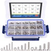 Glarks 510Pcs Metric M3 M4 M5 304 Stainless Steel Flat