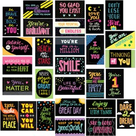 Youngever 300 Pack Motivational Quote Cards, 100 Unique Inspirational Designs Cards, Business Card Sized Encouragement Cards, Gifts for Employees, Thinking of You Gifts, Appreciation Cards