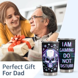 Macorner Gifts For Gamer - Stainless Steel Skull Tumbler 20oz Gift For Men - Birthday Gifts for Dad From Kids & Birthday Gifts for Dad - Christmas Gift for Men Boyfriends Brother Kids Teenage Boys