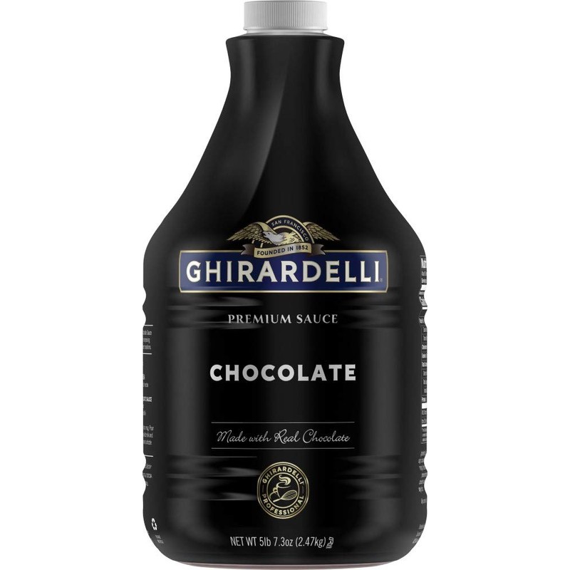 Ghirardelli Black Label Chocolate Sauce 87.3 Ounce with Ghirardelli Pump