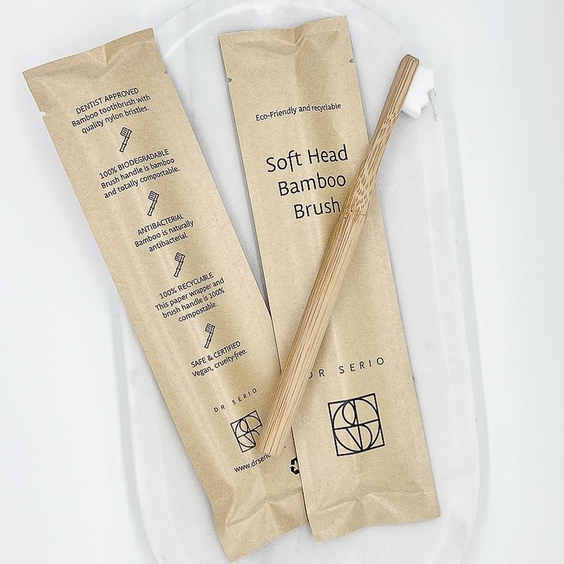 Soft Head Bamboo Brush by Dr Serio Eco-Friendly and Recyclable