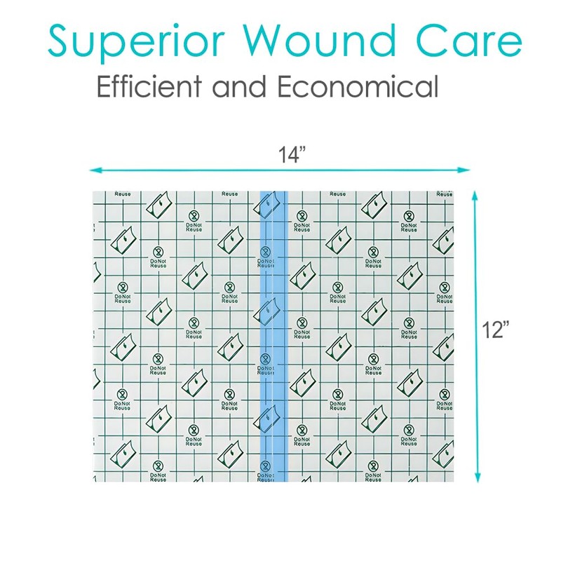 12"x14" Waterproof Shower Cover Incision Bandages for Large Wound -