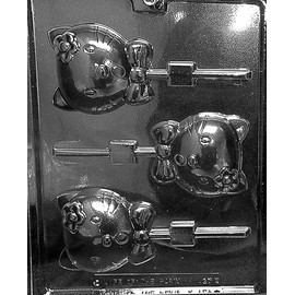 Grandmama's Goodies K127 Kitty Kat Lollipop Chocolate Candy Making Mold