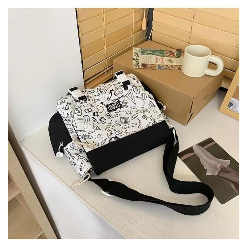 Inshere Cute Shoulder Bag, Aesthetic Shoulder Bag, Nylon Y2K Shoulder