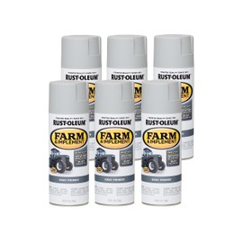 Rust-Oleum 280146-6PK Farm & Implement Spray Primer 12 oz, Gray Primer, (Pack of 6)
