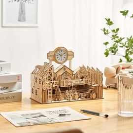 bennama 3D Wooden Puzzles Santa's Factory Model Kits, Brainteaser and Puzzle for Christmas/Birthday,Gifts for Adults and Teens to Build Combination