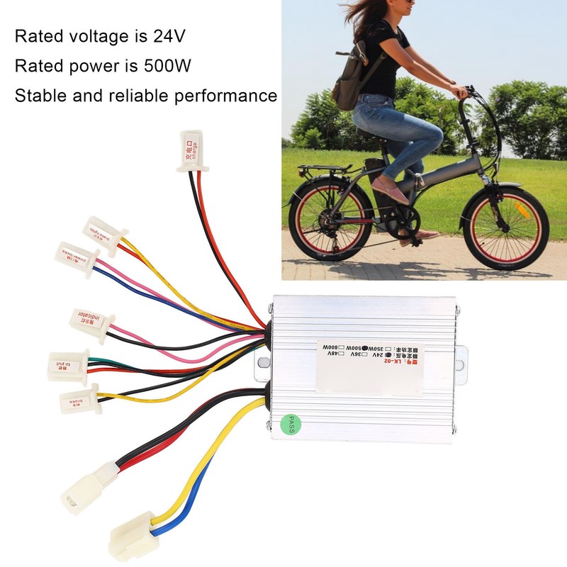 Electric Bike Brush Controller 24V 500W Multi Protection Aluminum Motor