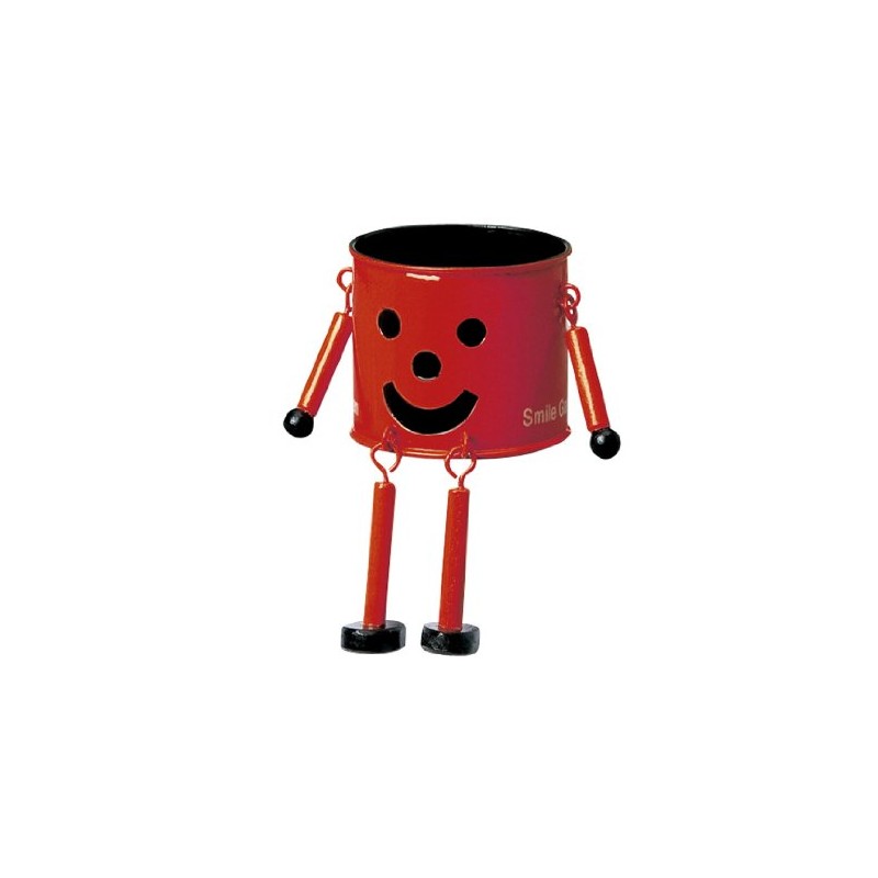 K-E I GREENHOUSE Tin Man Pot S 2786-C-RD Red