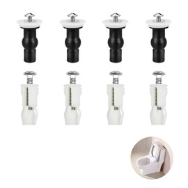 Toilet Seat Fixing Set, Toilet Seat Fixed Screw Toilet Seat Lid Screws for Toilet Top Mounting Universal Stainless Steel Toilet Seat Repair Parts Toilet Lid Attachment Accessories