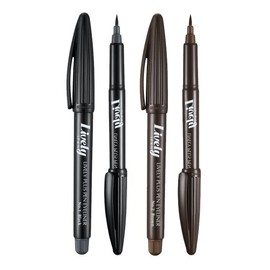 big mouth IPKN Lively Plus Pen Eyeliner (Set of 2) Smudge-proof brush pen - Black+Black / 입큰 라이블리 플러스펜 아이라이너 (2개구성) 번짐없는 붓펜 - 블랙+블랙