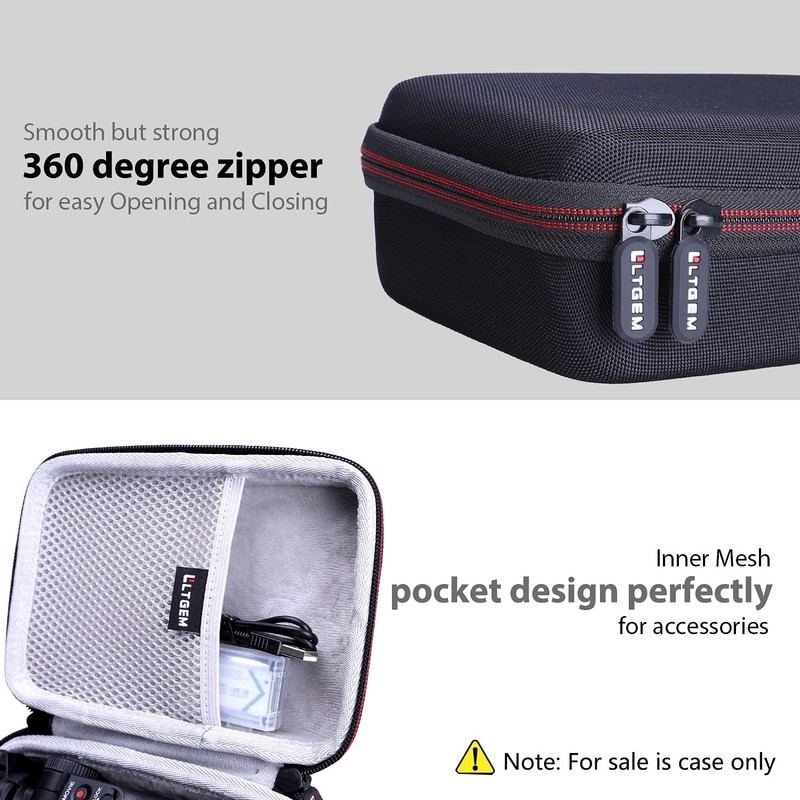 LTGEM製Sony ZV-1カメラ用ハードケース Vloggerアクセサリーキット三脚とマイクにフィット - 旅行保護キャリーストレージバッグ