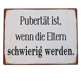 Unbekannt LaFinesse - Puberty is When Parents Get Difficult Metal Sign | LF-em3399 | 5712376133996