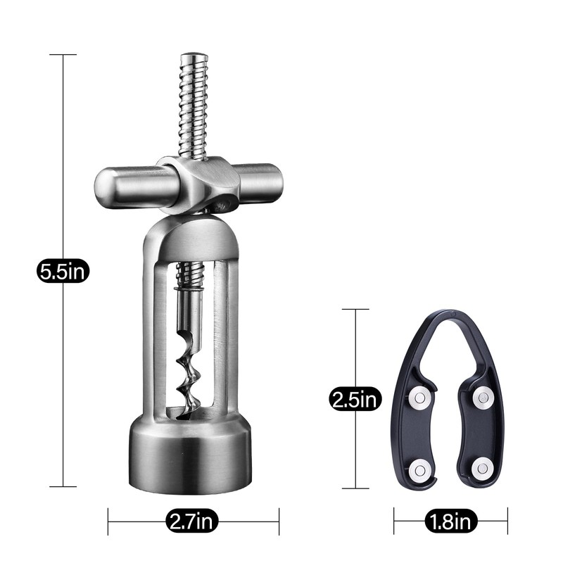 Drincarier screwpull-levers wine opener corkscrew self pulling corkscrew 18/8 stainless