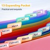 2 Pack 13-Pockets Expanding Accordion File Folder Mini Organizer Wallet