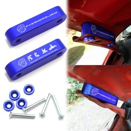 Xotic Tech JDM Hood Spacer Hood Riser 3/4" Replacement Front Hood Vent Space Riser Spacer Anodized Blue Aluminum Alloy Billet Compatible with Honda Civic CRX Del Sol, Acura Integra