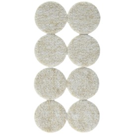 Scratch Guard 1-1/2" Felt Round Pads(8 Per Pack) Extra Strength Self-Adhesive, Heavy-Duty Surface Protectors, 3/16" Thick Circular Pads, Beige (88497)