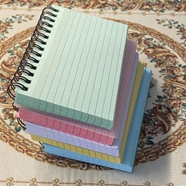 250pcs Index Cards, 5 Pads Ruled Notecards with Protective Covers and Spirals, Colored Flash Cards for Office Learning Note Taking to Do List.