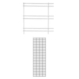 2 x 6 Foot White Slat Grid Panel - 3” on Center ¼" Thick