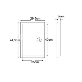 Aqbau® Inspection Door Graphite Inspection Door Maintenance Door Metal with Key (Installation Dimensions W x H: 25 x 40 cm)