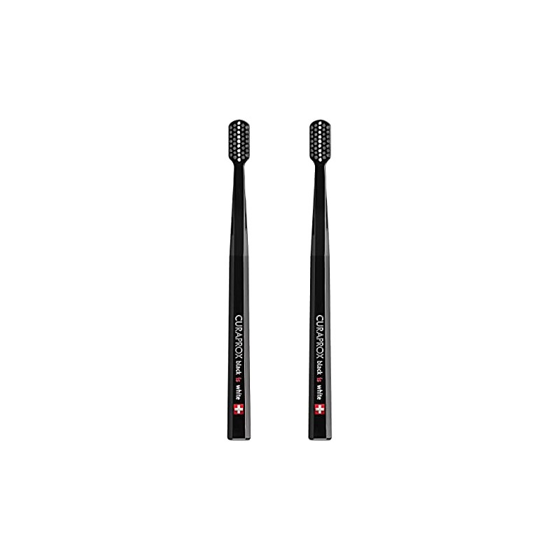CURAPROX Ultra Soft Cepillos de Dientes Duo Pack Negro/Blanco