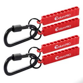 ColumPRO 4PCS 40 Holes Hex Bit Organizer, Bit Holder Keychain, Universal Screwdriver & Drill Bit Holder with One Self-Locking Hook for Easy Carrying.