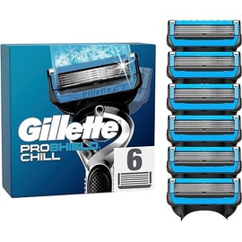 Gillette ProShield Chill Razor Blades, 6 Replacement Blades for Men's Wet Razors with 5 Blades