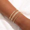 SUFOPE 14K Gold Bracelets for Women Dainty Gold Plated Bracelets