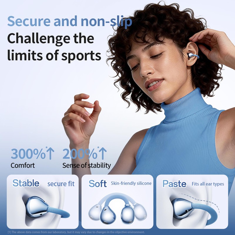 MAcnas Clip-On Earbuds Comfortable fit & Crystal-Clear Sound Open-Ear Wireless