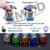 DMWD 2PCS 22mm Latching Push Button Switch 12V-24V On/Off 1NO