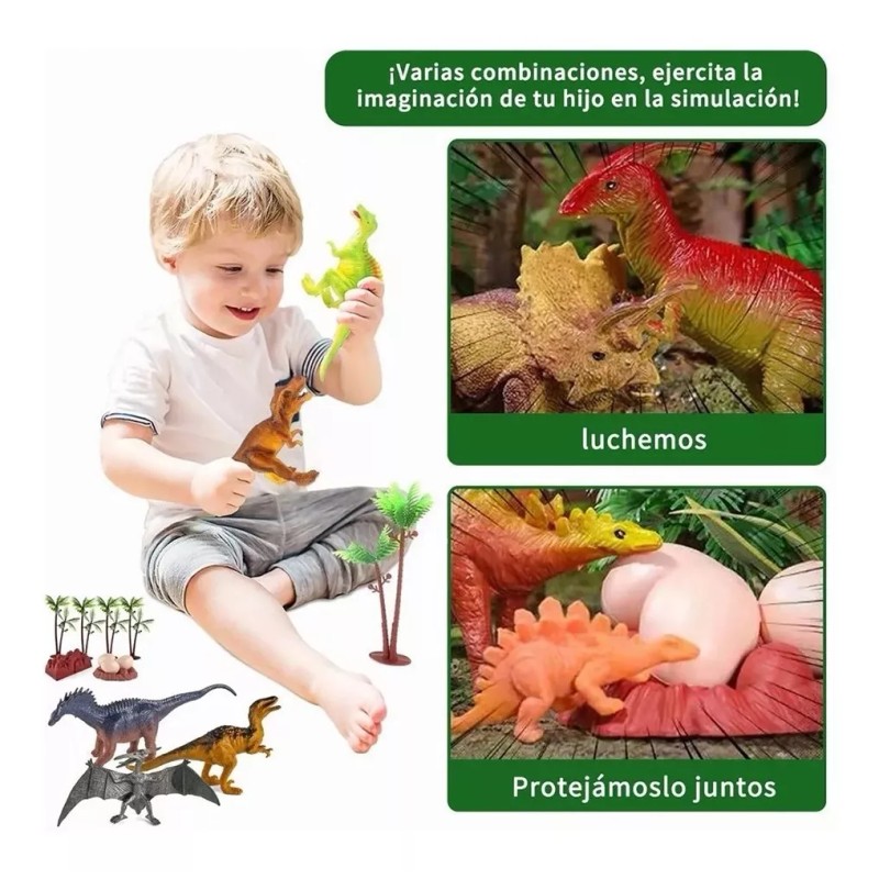 Dinosaurios Jurassic 88 Piezas Con Mapa