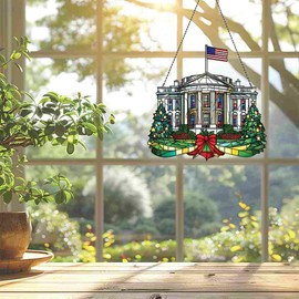 White House Ornaments for Christmas Tree, White House Christmas Ornaments - White House Decor - Gifts for White House Lovers - Acrylic Ornaments