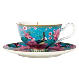 Maxwell & Williams Teas & C's Silk Road Footed Cup & Saucer 200ML Aqua Gift Boxed