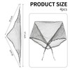 4-Piece Hair Net for Rollers, Triangular Mesh Women's Hair Net