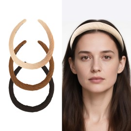 EXIPSAT Set of 3 Sponge Headbands, Wide Soft Headband, Women's Hair Band, Fashionable Headpiece with Comfortable Fit, Multicoloured Headband for Women Hairstyle Fixation