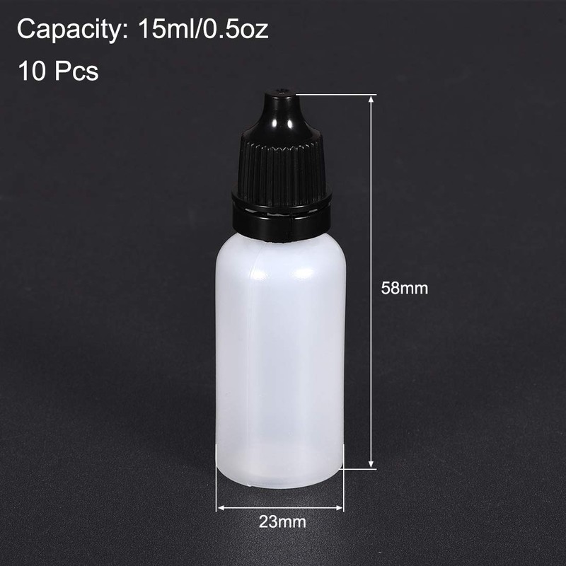 sourcing map Empty Plastic Bottles Squeezable Plastic Bottles Eye Dropper
