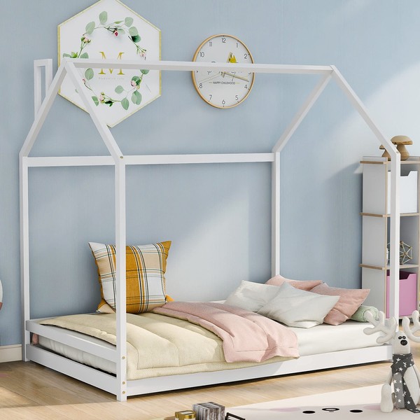 Harper & Bright Designs House Bed for Kids Full Size,