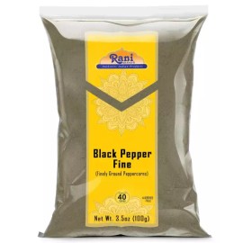 Rani 라니 블랙 페퍼 파인 파우더 80 메쉬 3.5온스 (100g) ~ 올 내추럴 텐 친화적 NON-GMO 코셔 베트남 제품 Rani Black Pepper Fine Powder 80 Mesh 3.5oz (100g) ~ All Natural Vegan Friendly NON-GMO Kosher Vietnamese Product