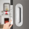 Fihatokus Pocket Door Handle with Edge Pull,6 inch Oval Recessed