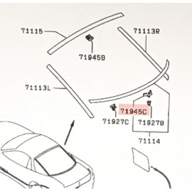 Genuine Mitsubishi OE Tailgate Hatch Lower Reveal Molding Clips MB645379 - Set of 7 Clips - 3000GT Compatible with Dodge Stealth