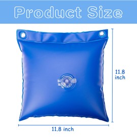 8 Pack Pool Water Bags,Swimming Pool Cover Hanging Bag,Sturdy 0.4 mm PVC Pool Cover Weights,Winter Pool Bags for Closing Kit,Heavy-Duty Winter Water Tube Wall Bags for Above Ground Winter Pool Covers