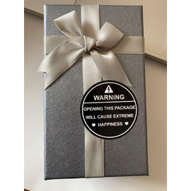 2 inch 300PCS Warning Opening This Package Will Cause Extreme Happiness Stickers Shipping Mailing Cartons Envelops Adhesive Labels (Black)