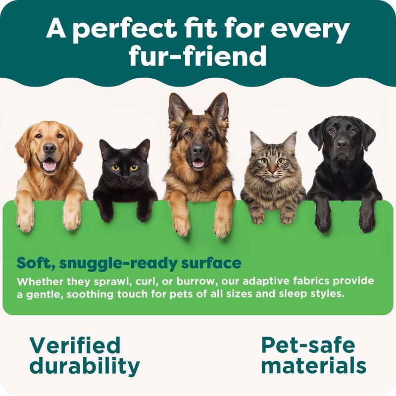 Furhaven Replacement Dog Bed Cover Two-Tone Faux Fur & Suede