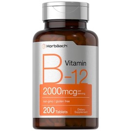 Horb Ach Vitamina B12 2000 Mcg 200 Comprimidos Suplemento Vegetariano Omg Gluten
