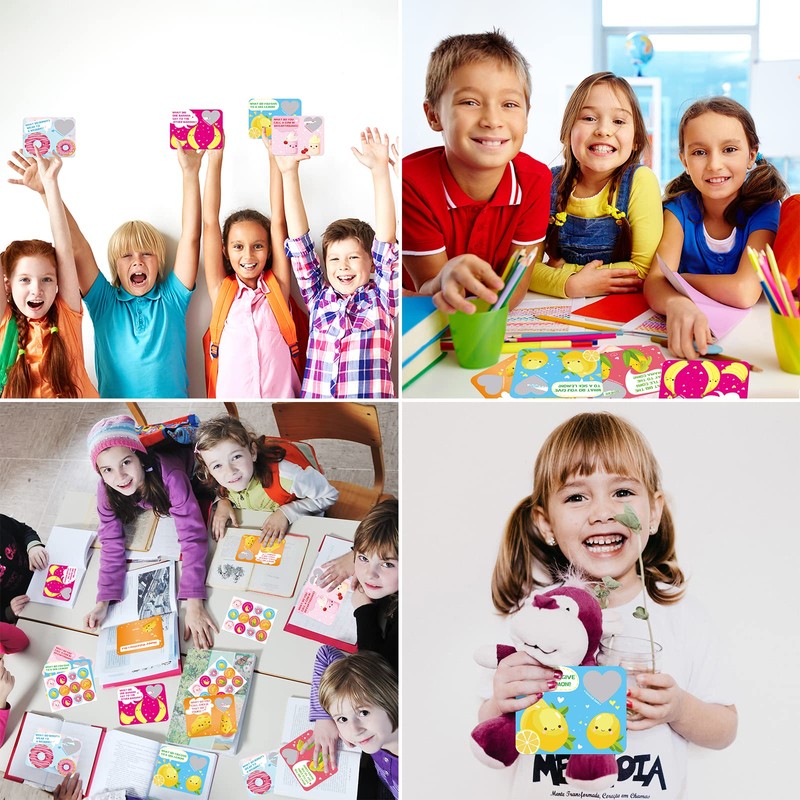 Fancy Land Valentines Day Cards Scratch-Off Jokes for Kids Classroom