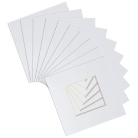 Nicola Spring 20pc Picture Photo Mounts Set - To Fit Frame Size 8 x 8 for Image Size 4 x 4 - White