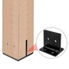 4 Pcs 4x4 Concealed Post Base, Heavy Duty Knife Plate
