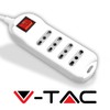 V-TAC Power Strip with Switch and Cable of 1.5 Metres,