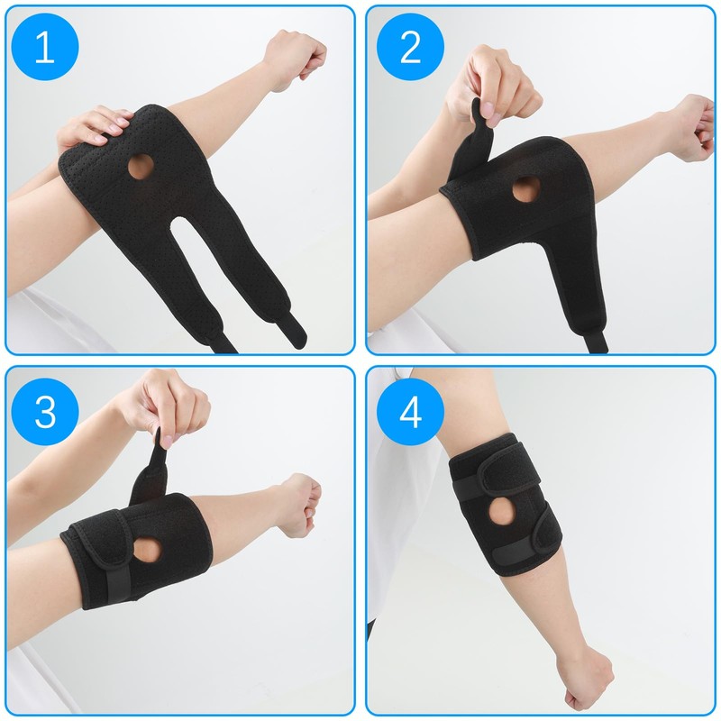 WY LIGHTING LEVEL Elbow Compression Sleeve with Removable Strap for