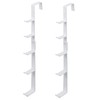 Modern White Metal Over-The-Door Hat Storage Rack/Display Hanger with 5